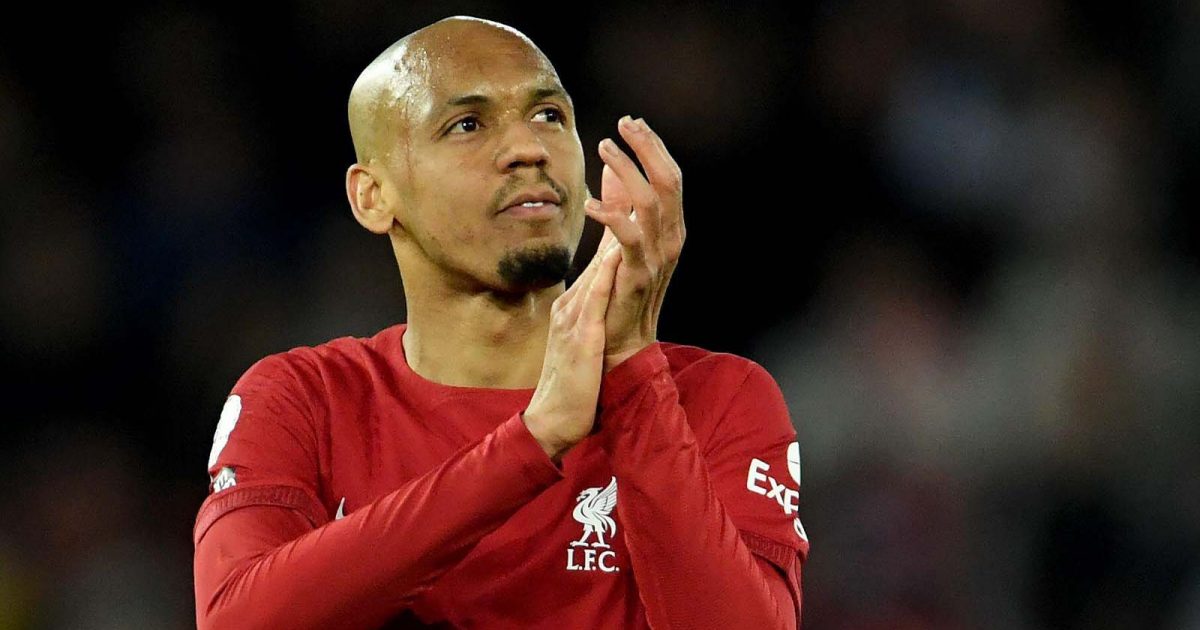 Fabinho of Liverpool at full time during the Premier League match at Anfield, Liverpool.