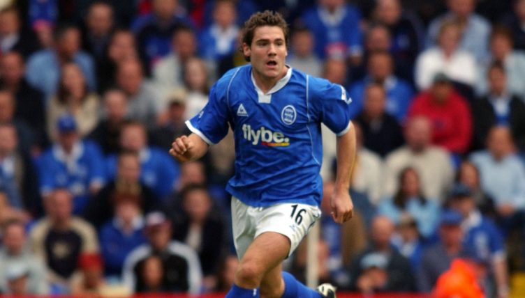 Birmingham City's David Dunn playing in the Premier League game against Portsmouth.