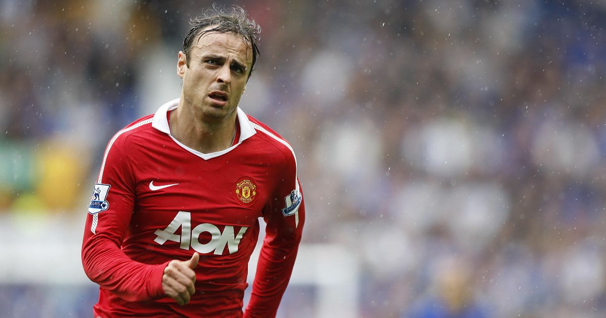 Dimitar Berbatov during Manchester United v Everton in the Premier League at Goodison Park, Liverpool. September 2010.
