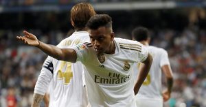 Rodrygo celebrates goal