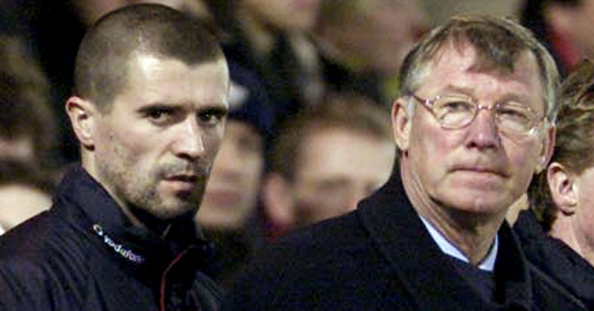Manchester United's captain Roy Keane (L) and manager Alex Ferguson watch as Charlton Athletic pull off a late draw in their Premier League match. The game ended a 3-3 draw, with Charlton coming from 3-1 behind to clinch a point. The Valley, Charlton, December 9, 2000.