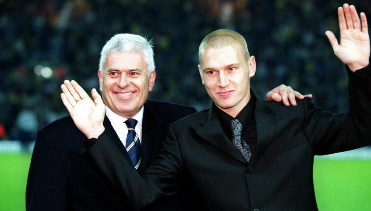 Peter Ridsdale and Seth Johnson at Leeds United.