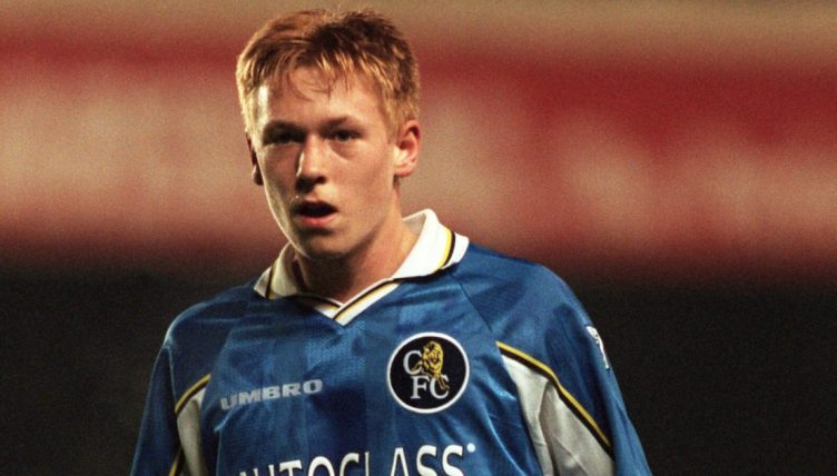 Chelsea's Mikael Forssell playing against Arsenal at Highbury, London, January 1999.