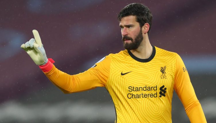 Liverpool goalkeeper Alisson