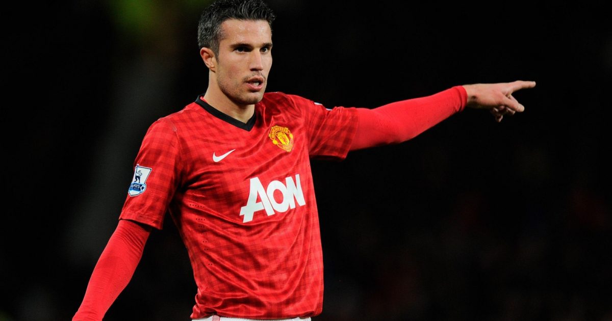 Robin van Persie during the Premier League match between Manchester United and Southampton at Old Trafford, Manchester, January 2013.