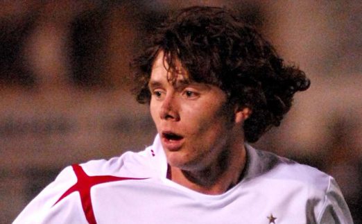 John Paul Kissock playing for England Under-18s at Victoria Park. September 2006.