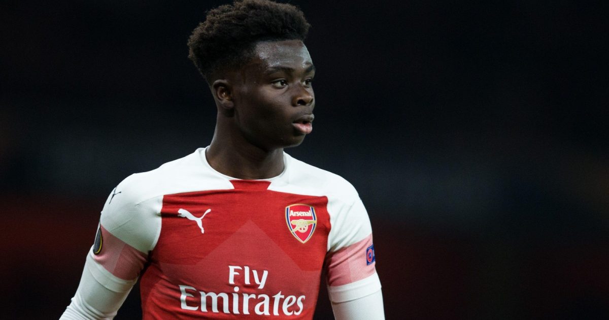 Bukayo Saka of Arsenal during the UEFA Europa League Group E match at the Emirates Stadium, London. Picture date 13th December 2018.