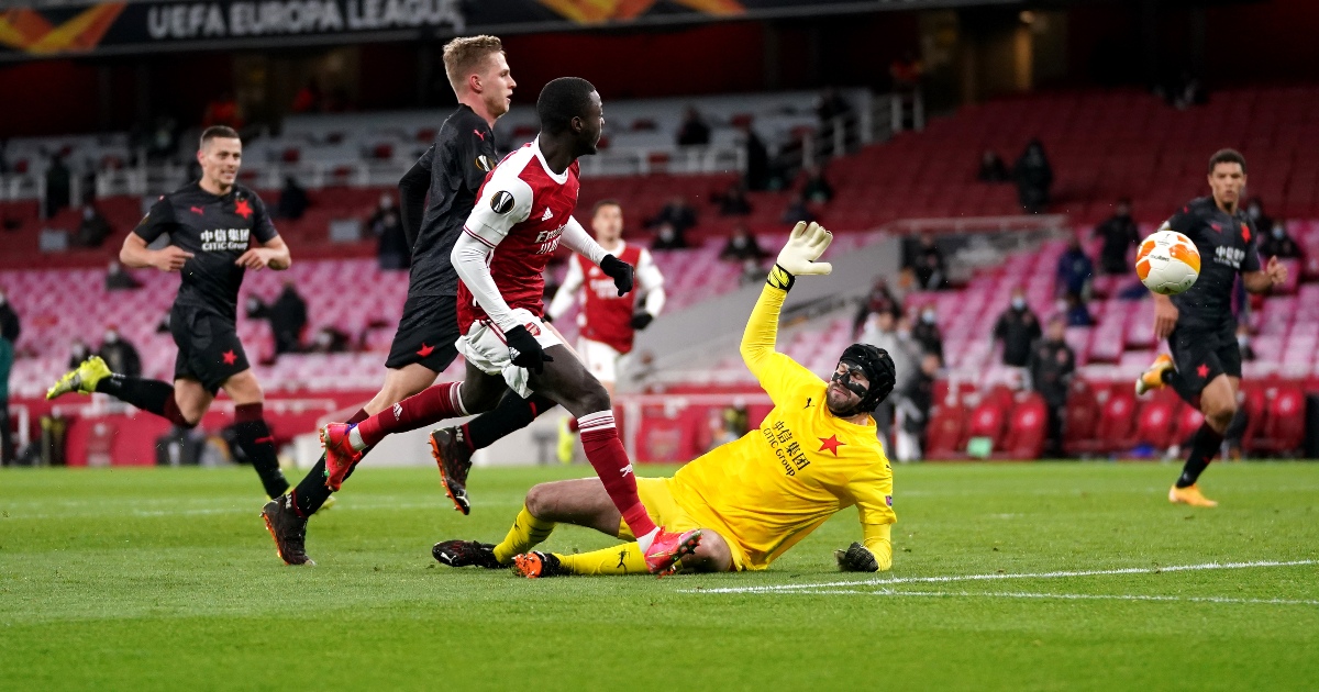 Nicolas Pepe gave Arsenal fans something to cheer on a night to forget