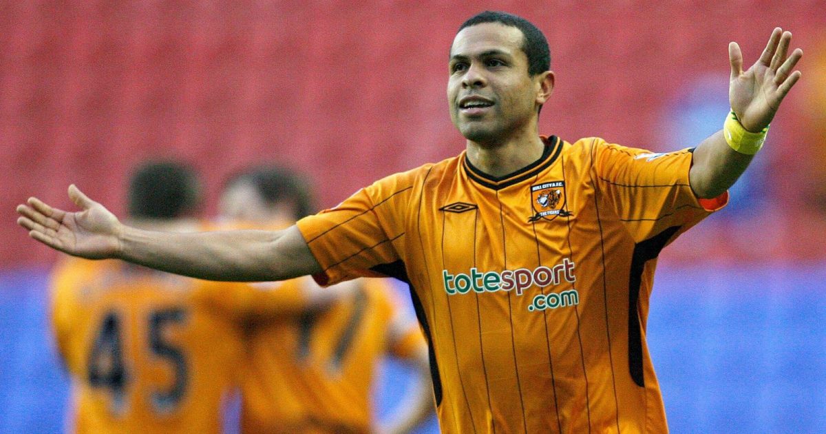 Hull City's Geovanni celebrates scoring their first goal in the FA Cup third round tie against Wigan Athletic. DW Stadium, Wigan, January 2 2010.