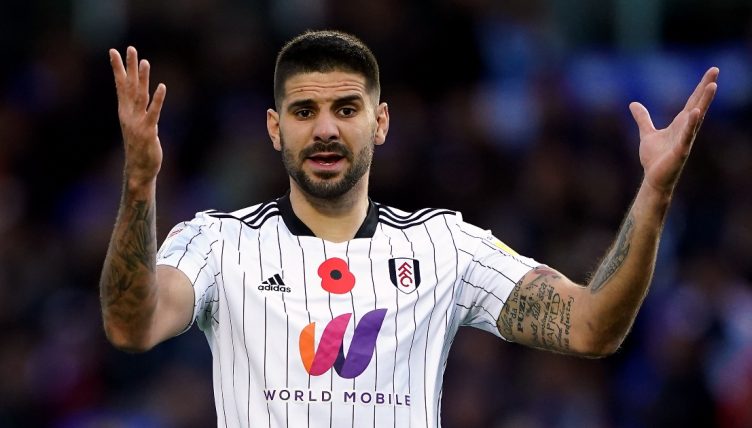Fulham striker Aleksandar Mitrovic reacts during the Sky Bet Championship match at the ABAX Stadium, Peterborough. Picture date: Saturday November 6, 2021.