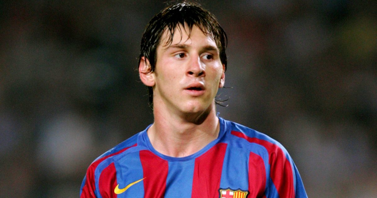 Barcelona's Lionel Messi during their UEFA Champions League win over Udinese at Camp Nou, Barcelona, October 2005.
