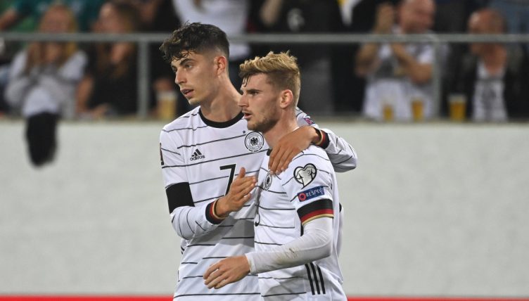 Germany's Timo Werner and Kai Havertz