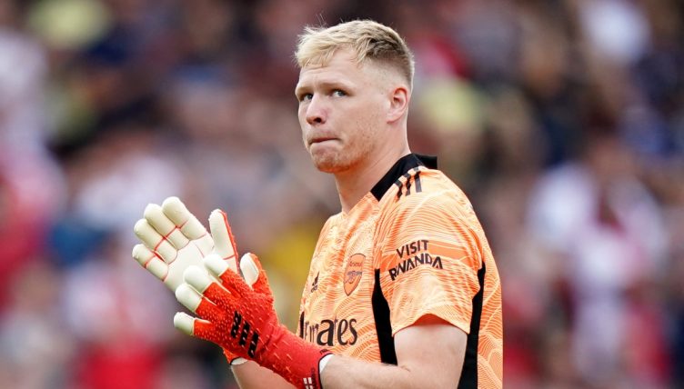 Aaron Ramsdale applauds the Arsenal fans