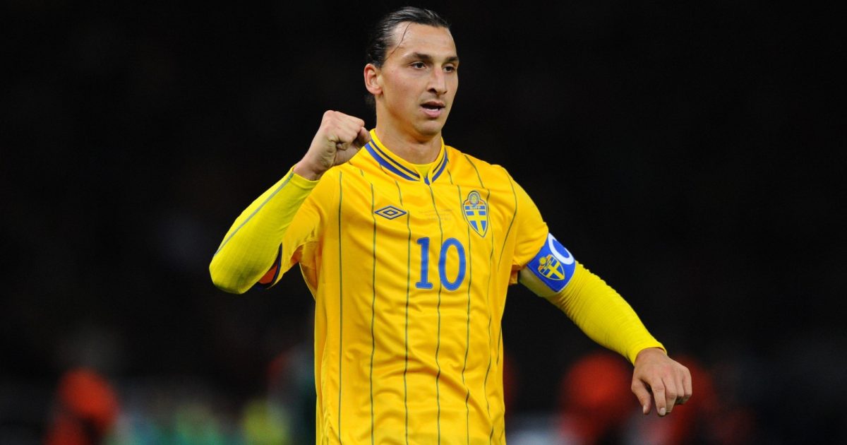 Zlatan Ibrahimovic during the FIFA World Cup qualifier between Germany and Sweden at Olympiastadion, Berlin, October 2012.