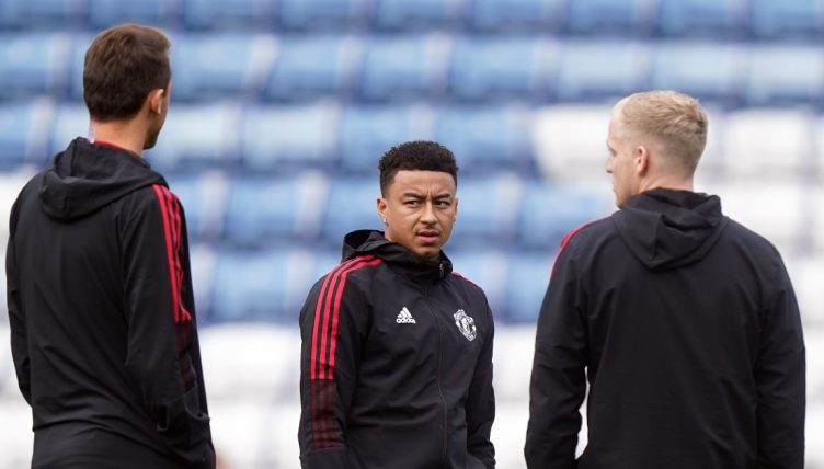 Manchester United's Jesse Lingard training