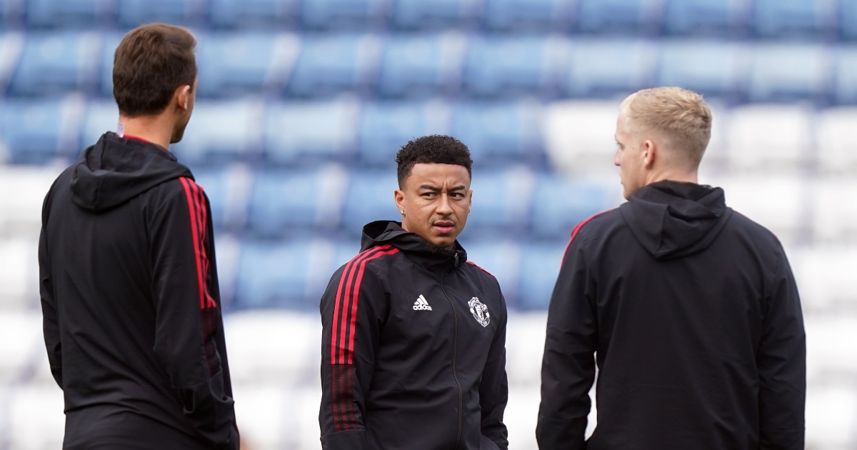 Manchester United's Jesse Lingard training