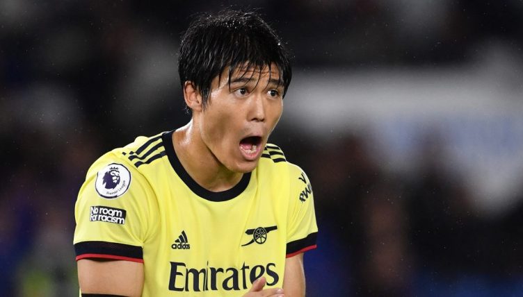 Takehiro Tomiyasu Playing for Arsenal vs Brighton