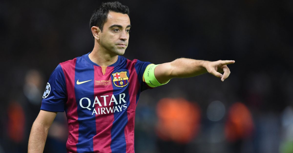Xavi Hernandez during the UEFA Champions League final between Barcelona and Juventus, June 2015.