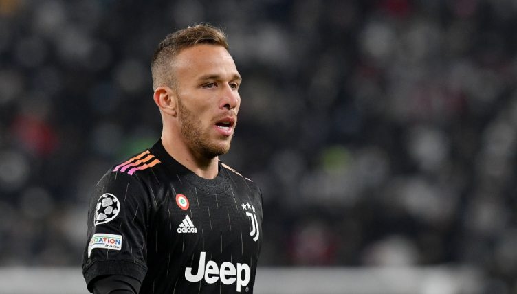 Juventus midfielder Arthur during their Champions League victory over Malmo, December 2021.