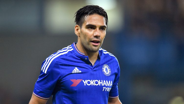 Radamel Falcao of Chelsea during a friendly match against Fiorentina, Stamford Bridge, August 2015