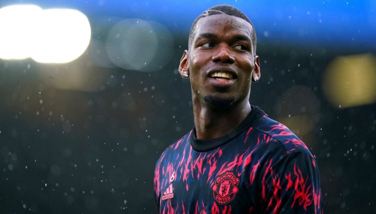 Manchester United's Paul Pogba warms up on the pitch ahead of the Premier League match at Elland Road, Leeds. Picture date: Sunday February 20, 2022.