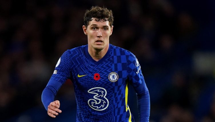 Chelsea defender Andreas Christensen during their draw with Burnley at Stamford Bridge, London, November 2021.