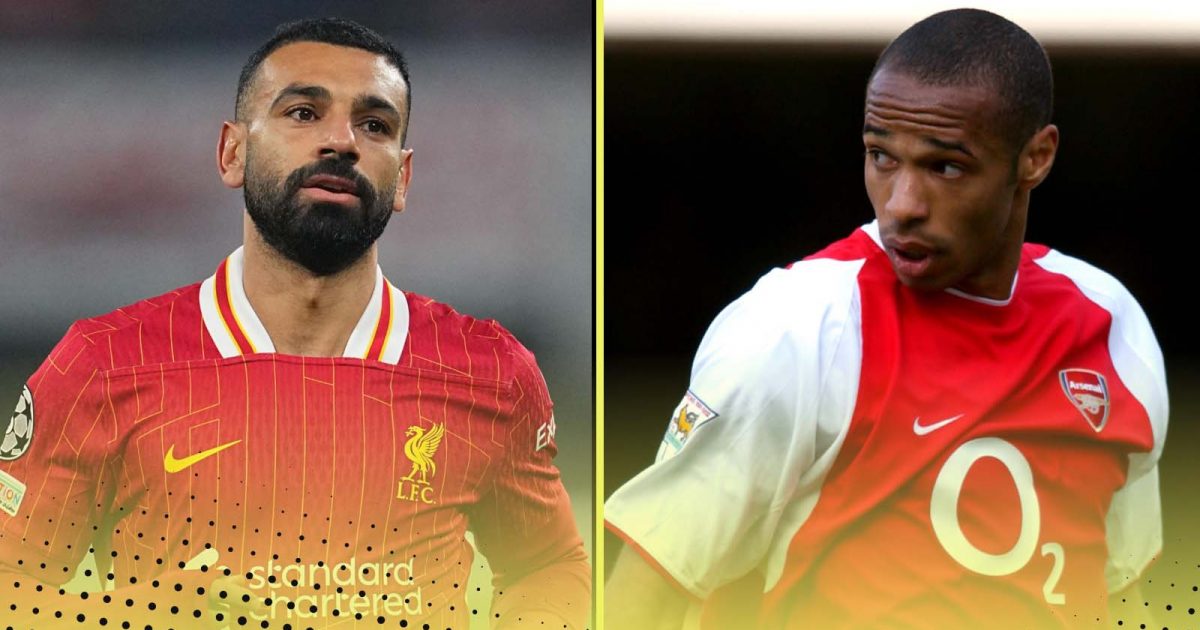 Mo Salah of Liverpool and Theirry Henry of Arsenal