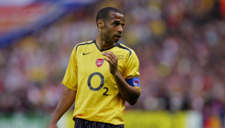 Thierry Henry playing for Arsenal in the Champions League, Paris, Stade de France, 17 May 2006.