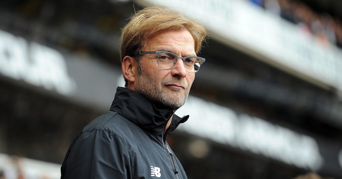 Jurgen Klopp during his first game as Liverpool manager against Tottenham Hotspur at White Hart Lane, London, October 2015.