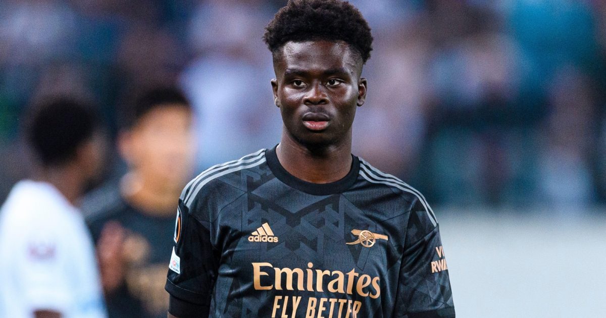 Arsenal's Bukayo Saka during their UEFA Europa League win over FC Zurich at Kybunpark, St Gallen, Switzerland, September 2022.