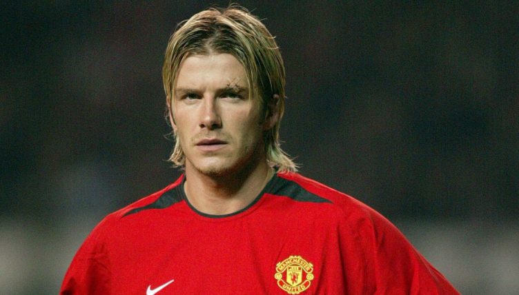 Manchester United's David Beckham during their victory over Juventus at Old Trafford, Manchester, February 2003.