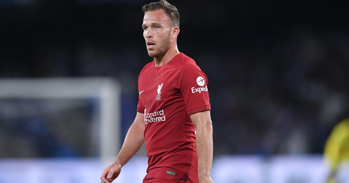 Arthur of Liverpool FC during the UEFA Champions League match between Napoli and Liverpool at Stadio Diego Armando Maradona, Naples, Italy on 7 September 2022.