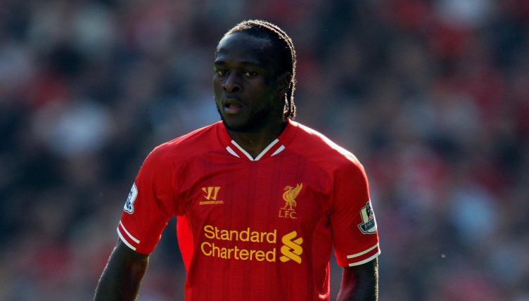 Victor Moses in action for Liverpool against Southampton, Anfield, Liverpool, September 2013.