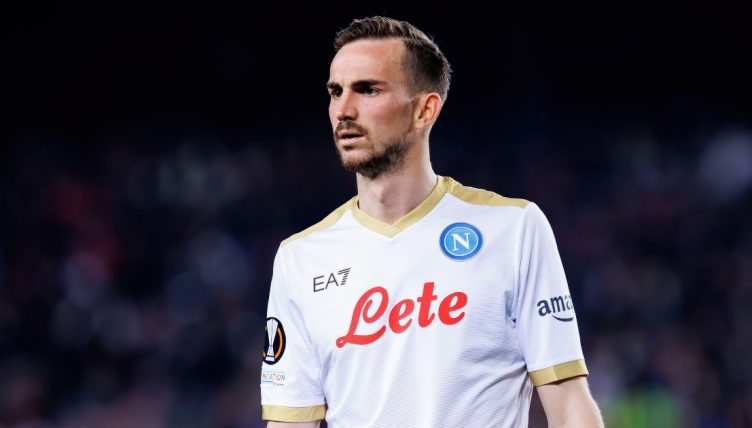 Napoli's Fabian Ruiz during their UEFA Europa League draw against Barcelona at Camp Nou, Barcelona, February 2022.