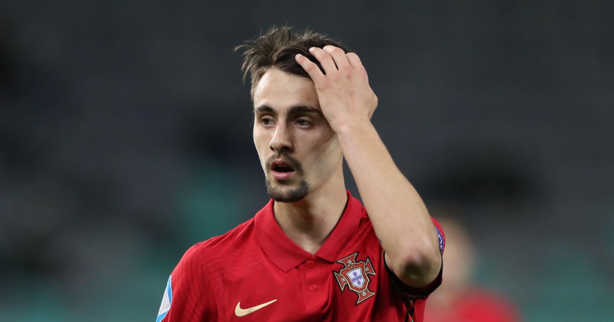 Fabio Vieira playing for the Portugal Under-21s, Ljubliana, Slovenia, Stadion Stoczicw, 31 May 2021