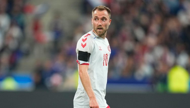 Christian Eriksen during France against Denmark, UEFA Nations League Group Stage at Stade de France, Paris, France. 03 June 2022.