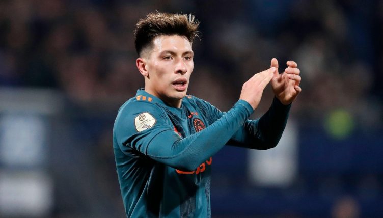 Ajax player Lisandro Martinez during the match against SC Heerenveen at the Abe Lenstra Stadium. February 2020.