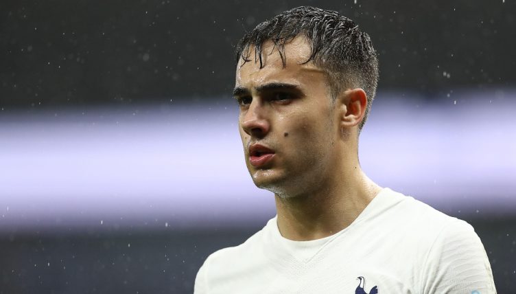 Tottenham Hotspur's Sergio Reguilon looks on during their Premier League defeat against Southampton at Tottenham Hotspur Stadium, London, February 2022.
