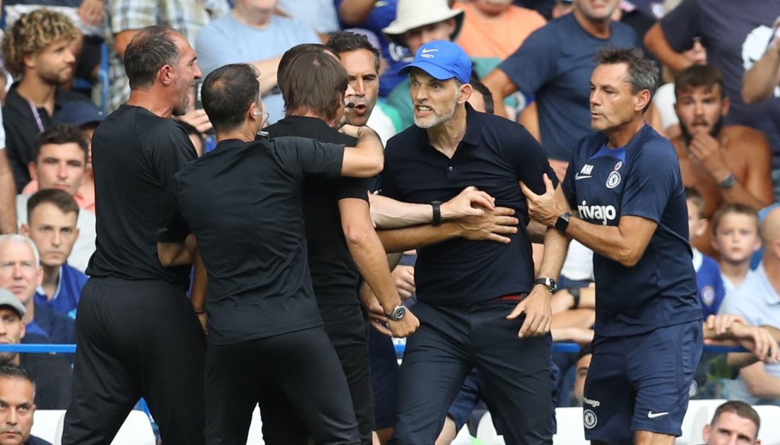Watch Tuchel And Conte Both Get Sent Off After Very Heated Argument