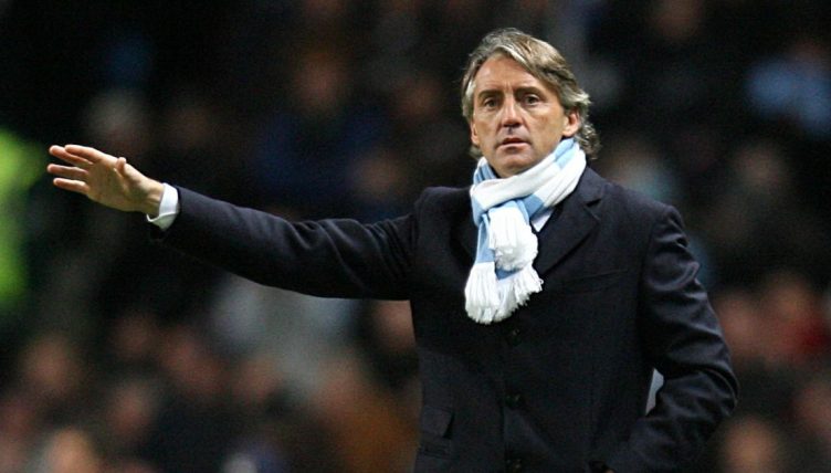 Roberto Mancini pictured during Manchester City v Stoke City, City of Manchester Stadium, December 26, 2009