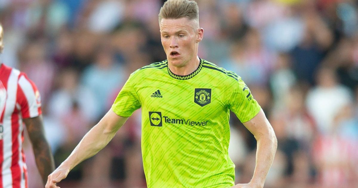 Scott McTominay of Manchester United during the Premier League match between Brentford and Manchester United at Gtech Community Stadium, London, on 13 August 2022.