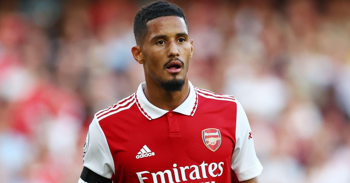 Arsenal defender William Saliba looks on during their Premier League victory over Fulham at Emirates Stadium, London, August 2022.