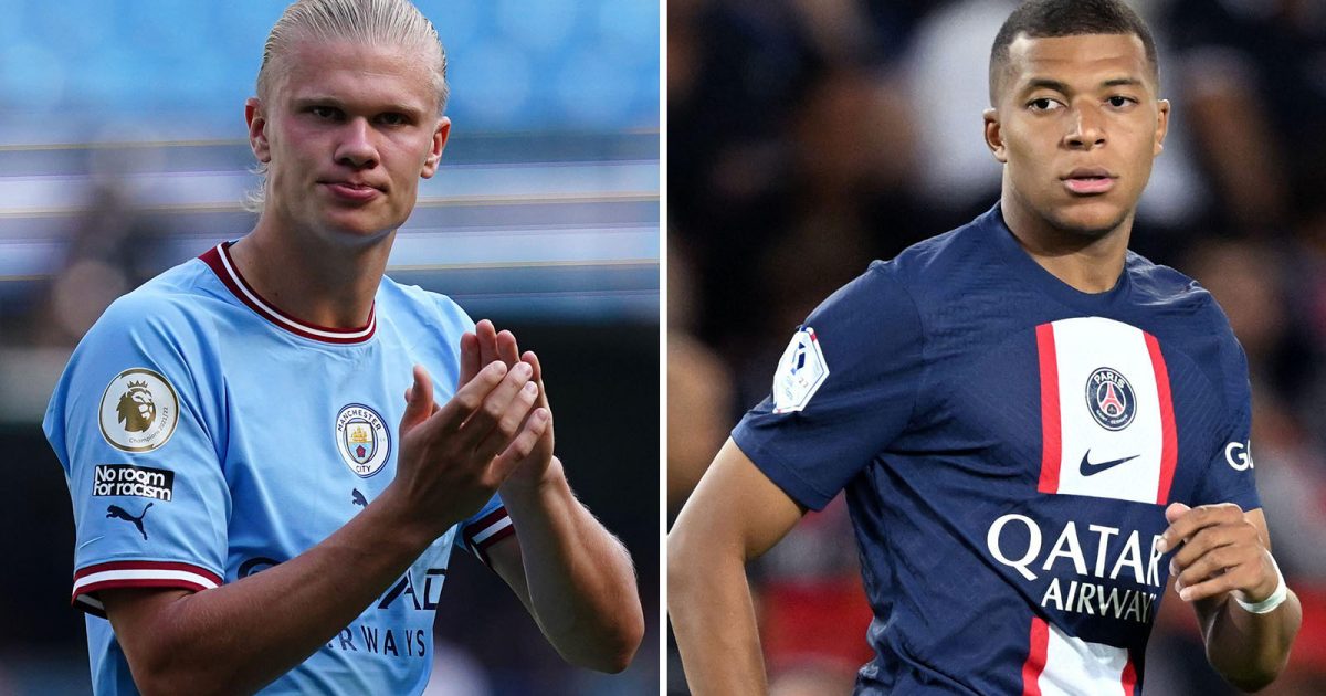 Erling Haaland of Manchester City, 27th Aug, 2022 and Kylian Mbappe of PSG, 28th, Aug, 2022