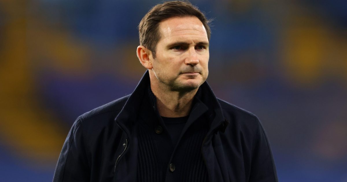 Frank Lampard looks on during the Premier League draw between Chelsea and Aston Villa at Stamford Bridge, London, December 2020.