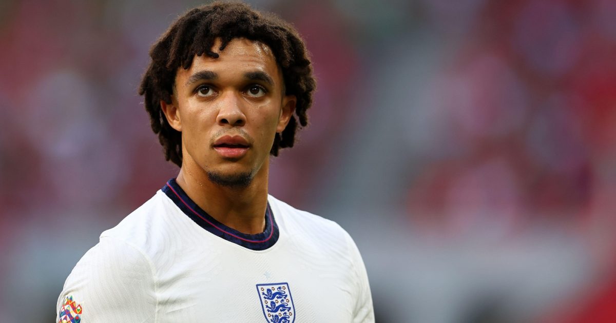 Trent Alexander-Arnold of England during the UEFA Nations League match between Hungary and England at Puskas Arena, Budapest, Hungary, June 2022.