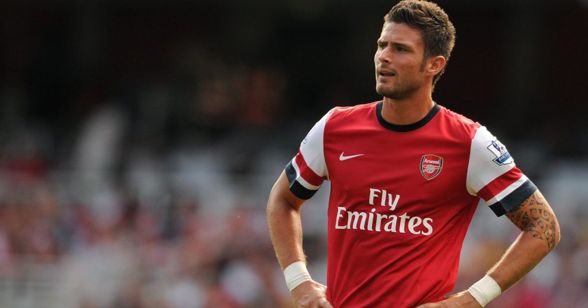 OLIVIER GIROUD ARSENAL FC ARSENAL V SUNDERLAND FC EMIRATES STADIUM, LONDON, ENGLAND 18 August 2012