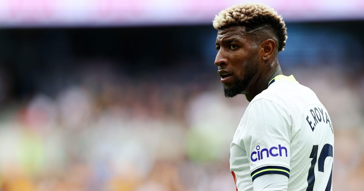 Emerson Royal during the Premier League match between Tottenham Hotspur and Wolverhampton Wanderers at Tottenham Hotspur Stadium, London, August 2022.