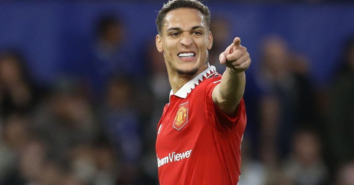 Antony of Manchester United during the Premier League match at Stamford Bridge, London. 22nd October.