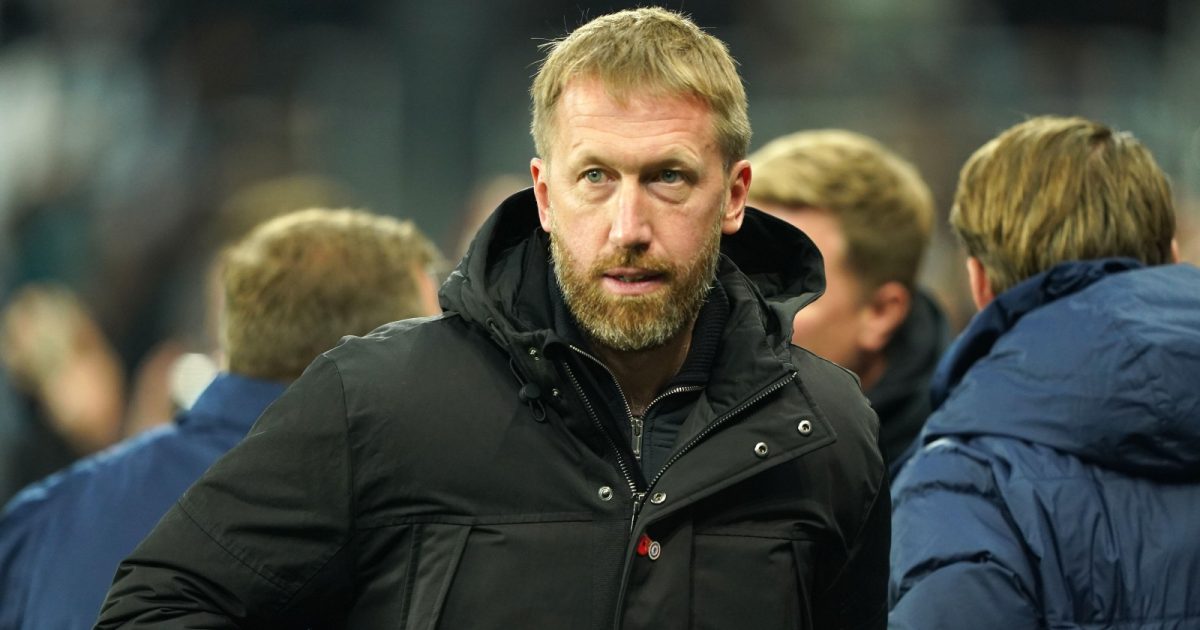 Chelsea manager Graham Potter looks on during their Premier League defeat to Newcastle United at St James' Park, Newcastle, November 2022.