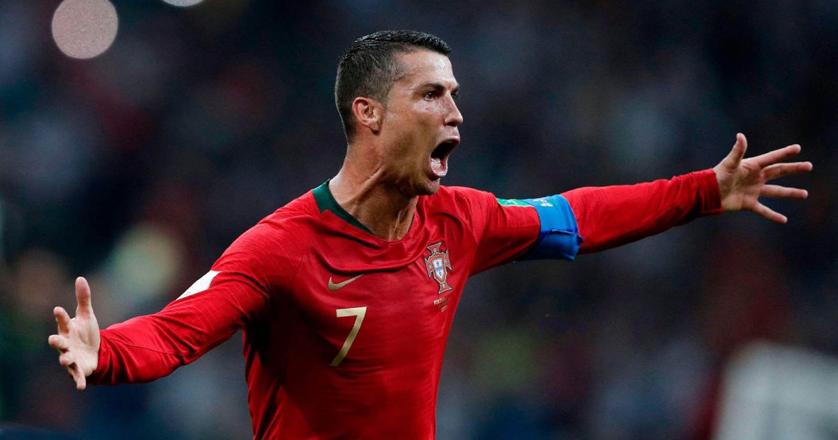 Cristiano Ronaldo of Portugal during FIFA World Cup Group B football match Portugal v Spain